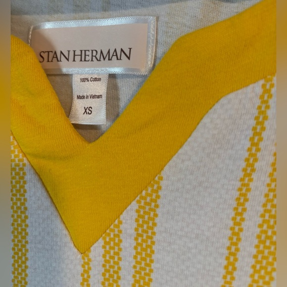 Stan Herman white and yellow dress size XS - Picture 2 of 3